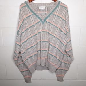 Alessandro B. v-neck sweater women's size large made in USA